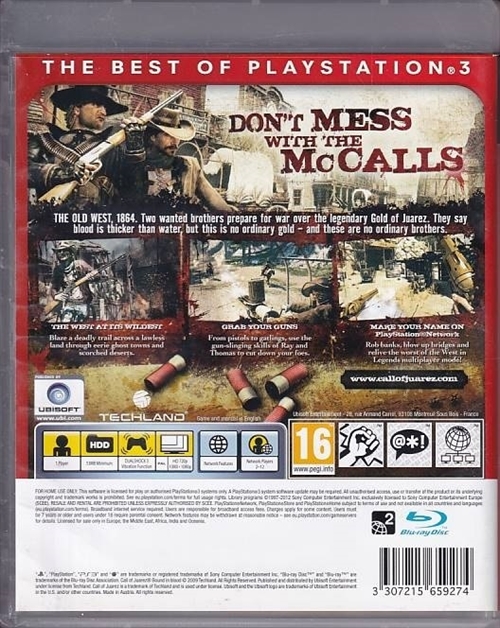 Call of Juarez Bound in Blood - Essentials - PS3 (A Grade) (Genbrug)